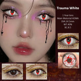 Popxstar  1Pair Halloween Red Contact Lenses for Eyes Cosplay Lenses Anime Lense 14.5 Mm Lens Soft Lenses Yearly High Quality Lens