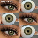 Popxstar  1 Pair Natural Color Contact Lenses for Eyes Brown Lenses Colorcon Korean Lens Yearly Beautiful Grey Eyes Big Black Len