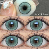 Popxstar  1 Pair Green Contact Lenses with Diopter Myopia Eyes Natural High Quality Blue Contacts Lens Korean Lenses Yearly Green