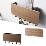 Popxstar Wall Hanging Bamboo Key Hanger Holder Wall Organizer Rectangle Key Rack Hooks Coat Hooks Home Decoration Coat Hanger