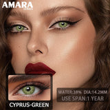 Popxstar  1 pair Colored Contact Lenses Natural Look Green Lenses Gray Contact color Lenses Beauty Pupil Eye Cosmetics Yearly Use