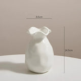 French style retro cream style ceramic vase hydroponics dried flowers flower arrangement desktop ornament decoration home hotel
