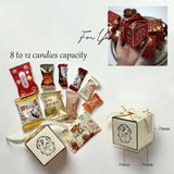 Popxstar 10-400pcs/lot French Sugar Box Light Luxury Golden Candy Champagne Color Wedding Candy Box Wedding Accompanying Paper Gift Box