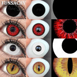 Popxstar   1pair Cosplay Color Contact Lenses for Eyes Anime Cosplay Eye Contacts Blind Black Colorful Lenses Halloween Eye Pupils
