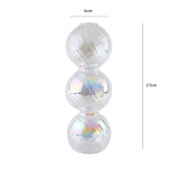 Popxstar Glass Candle Holder Home Decor Nordic Rainbow Vase Flower Table Living Room Decoration Candlestick Holder for Wedding