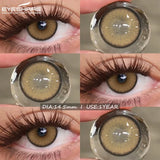 Colored Contact Lenses 2pcs Natural Brown Eyes Contact Gray Gray Pupils Colorful Eyes Lens Fashion Blue Lenses Yearly