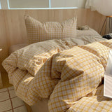 Popxstar  Nordic sling Cotton Pink Stripes Duvet Cover 150x200 Size Girl's Room housse Skin friendly Breathable Comforter Sets