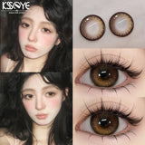 Popxstar  2Pcs Hot sale Color Contact Lens Myopia Lenses Degree Dark Night Series Fashion Contact Lenses Green Soft Cosplay Lens