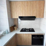 Popxstar 1 Roll Pvc Oil-proof Wood Grain Sticker Self-adhesive Wallpaper For Kitchen Countertop Furniture Cabinet Table Wall Renovation