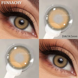 Popxstar  【0~-8.00】Degree Contact Lenses Myopie Color Contact Lenses for Eyes Chocolate Black Big Eyes Contacts Prescription Lens