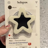Cute Flower Magnetic Phone Holder Star Scalable Mirror Bracket For IPhone17 Samsung Suitable Mag-Safe Desktop Lazy Grip Stand