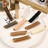 Popxstar Koream Telephone Wire Line Elastic Rubber Bubble Braided Hair Ring Loop Scrunchies Hair Rope Hairband Women Party Accessories
