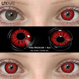 Popxstar  Cosplay Contact Lenses Makeup Colored Pupils Cosmetics Black Lenses Halloween Green Contact Lenses  White Pupils Red lens
