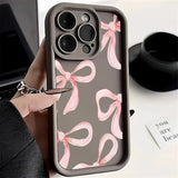 Popxstar Pink Bow Knot Silicone Phone Case For Xiaomi Redmi Note 14 13 12 11 Pro Plus 5G 12S 11S Redmi 13C 14C 13 4G Candy Soft Cover
