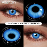 Popxstar  1 Pair Red Cosplay Witch Contact Lenses Halloween Black White Makeup Lens Crazy Party Role Playing Eye Contacts Lens