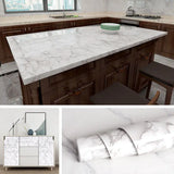 Popxstar Marble Vinyl Film DIY Self Adhesive Wallpaper Bathroom Kitchen Cupboard Countertops Contact Paper PVC Waterproof Wall Stickers