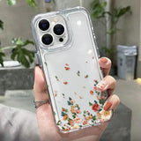 Popxstar INS Korean Red Cherry Phone Case For iPhone 15 Pro Case iPhone 11 13 12 14 Pro Max XR XS X 7 8 Plus SE Clear Shockproof Cover