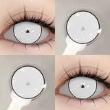 Cosplay Contact Lens Beauty Cosmetics Colored Contacts Black Lenses Halloween Makeup Cosplay White Lens Circle Block Lens
