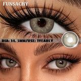 1 Pair Blue Color Contact Lenses for Eyes Natural Gray Contact Lenses Beautiful Pupils for Eyes Women Cosmetic Yearly