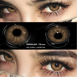 Popxstar 0~-6.00 Colorcon 1 Pair Korean Lenses Colored Contact Lenses with Degree Brown Lenses Myopia Lenses Natural Lenses