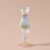 Popxstar Glass Candle Holder Taper Candlestick Electroplate Desktop Decorations Vessel Ornaments Wedding Decoration Table Centerpiece
