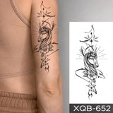 Popxstar Waterproof Temporary Tattoo Sticker Japanese Phoenix Flame Flash Tatto Feather Totem Body Art Arm Leg Waist Fake Tatoo Men Women