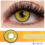 Popxstar  1 pair Contacts Lenses Beauty Pupil Made-up Color Lens  For Eyes Beautiful Cosmetic Accessories Contact Lens Red Brown