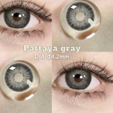 Popxstar 2Pcs Colored Contacts Lens with Prescription Brown Natural Lens Yearly Use Blue Contacts Pupils
