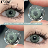 Popxstar  2PCS New Blue Colored Contact Lenses Gray Change the Color the High Quality Beauty Pupil Makeup Eyes Lens Fast Shipping