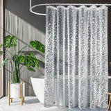 Popxstar Thick PEVA Clear Shower Curtain with 12Hooks Waterproof Bathtub Bathing Cover Mildewproof Modern Bathtub Partition Curtain