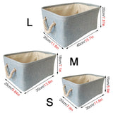 Popxstar New Linen Fabric Storage Basket Large Capacity，for Sorting and Organizing Miscellaneous Items Storage Baskets Woven Basket