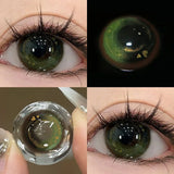 Popxstar 2Pieces Color Contact Lenses Bling Pupil Beauty Cosplay Color Circle Lens Yearly Galaxy Colour Contacts with Box