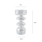 Popxstar 1pc Glass Vases Nordic Candlestick Wedding Decoration Christmas Decoration Candle Stick Holder Home Decor Flower Vase