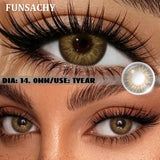 1 Pair Blue Color Contact Lenses for Eyes Natural Gray Contact Lenses Beautiful Pupils for Eyes Women Cosmetic Yearly