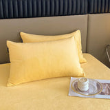 Popxstar Velvet Fabric Pillowcase Bedding Sleeping Pillowcover High Quality Solid Color Pillow Cover Winter Warm Flannel Pillow Case