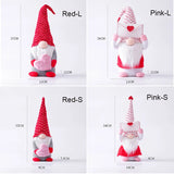 Popxstar 2024 New Valentine's Gnome Envelope Love Faceless Doll for Valentines Day Gift Home Room Decoration Rudolph Ornament