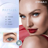 Popxstar  1Pair Contact Lenses For Eyes Color Natural Blue Brown  Beauty Yearly Cosmetic Contacts Eyes Makeup Eye Contacts Lens