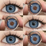 Popxstar  1 Pair 14.5MM Large Diameter Color Contact Lenses Big Eyes Black Contacts For Eyes Brown Lenses Cosmetic Contact Lenses