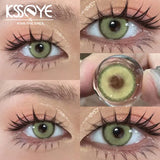Popxstar  1Pair Myopia Colour Contacts Lenses Prescription Myopia Circular Green  Eye Blue Lenses Makeup Beauty Pupil Gray Eyes
