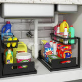 Double-layer Kitchen Sink Storage Rack Countertop Drawer Organizer Spice Rack Waterproof Sink Storage Drawer Organizer