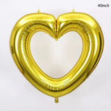 Popxstar  Love Heart Aluminum Film Balloon Peach Heart Foil Balloon Wedding Room Decor Bride To Be Photobooth Props Baloon Bridal Shower