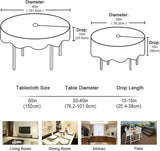 French Romantic Simple Ruffle Tablecloth Cotton Linen Table Cover American Round Tea Table Literary Retro Party Decoration