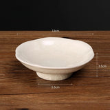 Popxstar  Tea Plate Delicate Cooking Tea in The Oven Afternoon Dim Sum Dried Fruit Plate Ceramic Fruit Plate