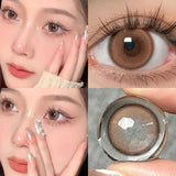 Popxstar  1Pair Natural Color Contact Lenses Large Diameter Pupils Black Eyes Brown Gray Soft Circular Lenses Makeup Fast Shipping