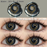 Popxstar 1 Pair Colored Contact Lenses Cosplay Colorful Contact Blue Eyes Contact Anime Red Lenses Halloween white Lenses
