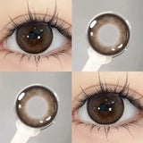 Popxstar  1Pair Contact Lenses for Eye with Myopia Brown Pupils Eye Prescription Beautiful Soft Lenses Yearly Make up Fast Shipping
