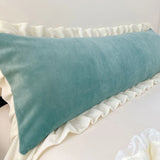 Popxstar Length Sleeping Pillowcase with Ruffle Winter Couple Double Fleece Flannel Warmth Big Size Pillow Covers Home Bedding 45*180cm