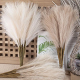 Popxstar 55CM 5/1PCS Fluffy Pampas Grass Boho Decor Flower Fake Plant Reed Simulated Wedding Party Christmas Home Decor Artificial Flower