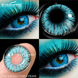 1 Pair Colored Contact Lenses for Cosplay Red Anime Eyes Lenses Halloween Blue Eyes Contact Yearly Green Beauty Lenses