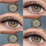 1 Pairs Contact Lenses High Quality Brown Cosmetics for Party Colorful Contacts Lens Yearly Use Natural Soft Pupil